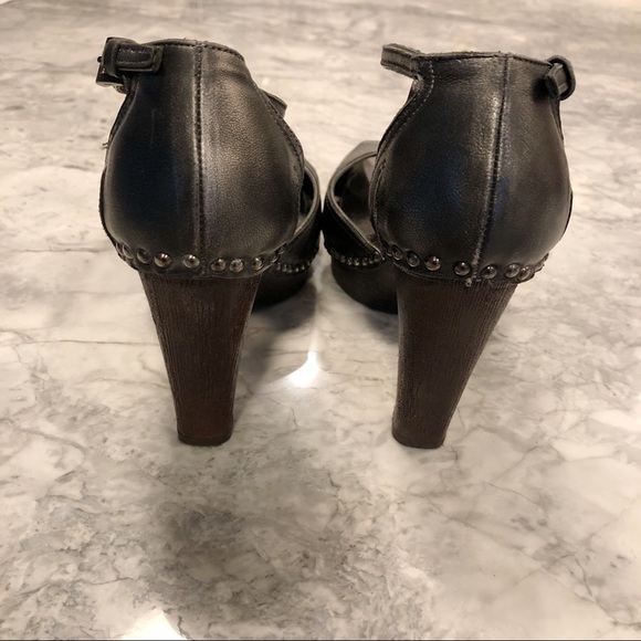 Prada Gunmetal Open Toe Platforms - Picture 10 of 15